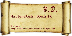 Wallerstein Dominik névjegykártya